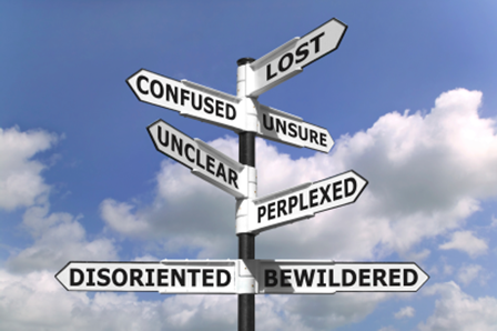 image of lots of signposts showing confusion